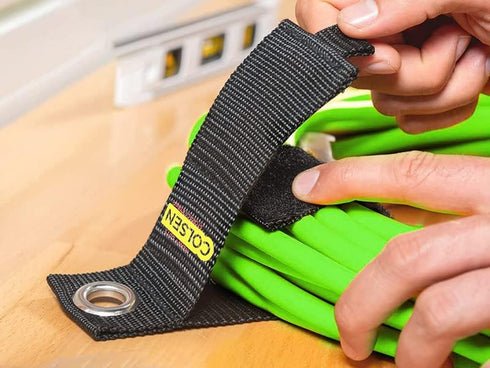 COLSEN Extension Cord Holder – 20 Inch large Heavy Duty Garage Organization Storage Straps - Cable Keeper, Wire Holders, Outdoor, Rope Strap, Hose...
