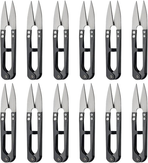 12Pack 4.1Inch Sewing Scissors Yarn Thread Craft Scissors Small Snips Trimming Nipper for Home Office School DIY Projects (Black)...