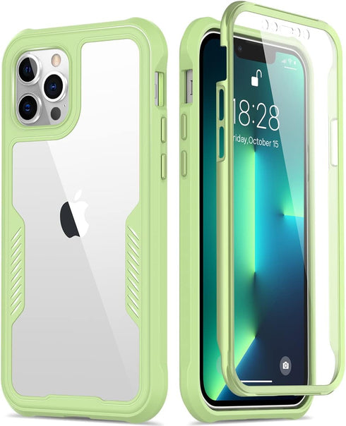 FUNMIKO for iPhone 13 Pro Max Case with Screen Protector,Mili-Grade Heavy Duty Protection Pass 21ft. Drop Tested Slim-fit Clear Cover Protective P...