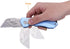 Amazon Basics Folding Utility Knife, Lightweight Aluminum Body with Holster, Light Blue...