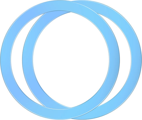 2Pcs Metal Ring Sticker for Pop Socket Magnetic Grip, Magnetic Adapter Adhesive for iPhone, Magsafe Wireless Charger (Blue)...