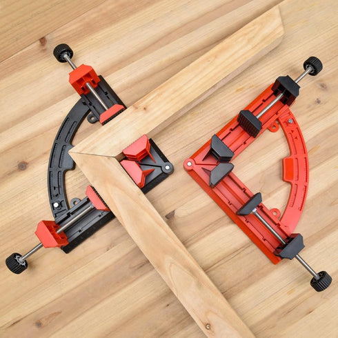 Multi Angle Degree Corner Clamps, Adjustable 30-90 Degrees Sawing Mitre Right Angles Measuring Cutting Tool for Woodworking Photo Frame (New-black...