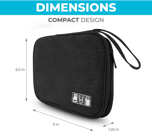 Electronics Charger Organizer - Travel Cable Case for Cords, Chargers, and Tech Accessories...