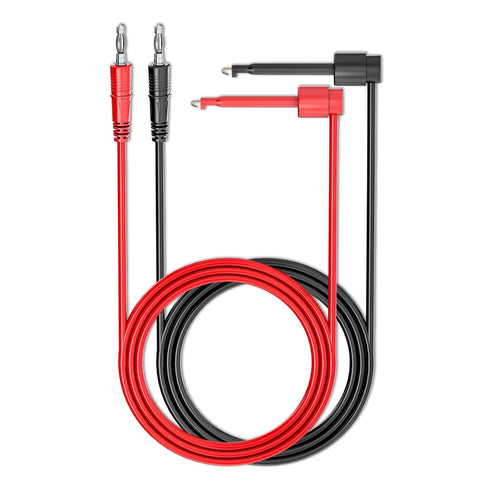 Goupchn 2PCS 4mm Banana Plug to Test Hook Clips Test Leads Copper Soft Cable Wires for Multimeter Electrical Testing 500V 5A...