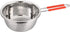 Stainless Steel Perforated Metal Colander Strainer with Long Red Handle Sieve Sifters Use for Kitchen Food Pasta Noodles Spaghetti Vegetables Silv...