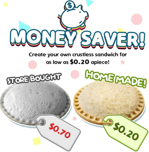 Uncrustable Sandwich Maker,Sandwiches Pocket Circle Shape 3.7Inch Sandwich Cutter and Sealer,Sandwich Cutter for Kids Breakfast and lunchboxes (Gr...