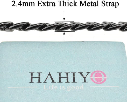 HAHIYO Purse Chain Strap Length 47.2” Bright Black for Shoulder Cross Body Sling Purse Handbag Clutch Bag Replacement Strap Comfortable Flat 0.4” ...