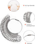 Meowoo Metal Ring Sizer Measuring Tool with Magnifier, Metal Ring Guage for Ring Measurer and Ring Sizer Clear and Intuitive Reading. Plastic Ring...