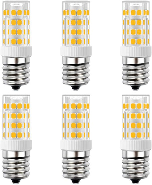 E17 LED Bulb, Stovetop Light, Appliance Bulb Under Microwave Oven, Non-Dimmable, 4W Warm White 3000K, 110V-130V, 6-Pack...