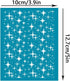 OLYCRAFT 4x5 Inch Clay Stencils Star Pattern Silk Screen for Polymer Clay Small Star Silk Screen Stencils Mesh Transfer Stencils Star Theme Mesh S...