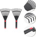 Lawn Rake Head Hand Rake Garden Tool, 2PCS Plastic Hand Rake Soil Tiller with Ergonomic Handle, Small Rake for Leaves, Gardening, Cultivating, Loo...