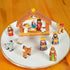 Fun Express Mini Christmas Nativity Set Stable with Jesus Mary Joseph Wisemen - 9 Pieces Red, Blue, Green, Beige, Brown...