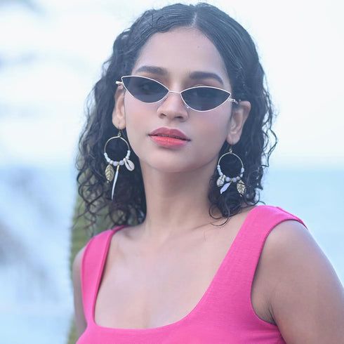 Dollger Cat Eye Cute Sunglasses for Women Men Triangle Vintage Trendy Cool Sun Glasses...