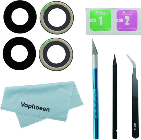 2pcs OEM Back Rear Camera Glass Lens Replacement for iPhone XR with Pre-Installed Adhesive + Repair Tool Kit Set...
