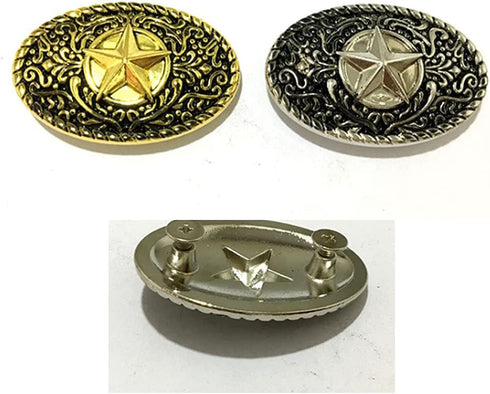 Duolai 10pcs Retro Gold Star Carving Buttons Craft Purses Leather Decorative Accessories Conchos Snaps Metal Stud Screw Back Rivet DIY Shoes Bag B...