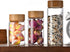 Oidium Small Glass Jars with Airtight Lids,4-Pack 3 oz Glass Jars with Bamboo Lids,Coffee Bean Storage.Small Mason Jars For Flour,Sugar,Spices,Tea...