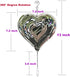 3D Wind Spinners Outdoor Garden Decor - Stainless Steel Reflective Hanging Wind Spinner Bird Devices Deterrent Away from Yard, Metal Heart Wind Sc...