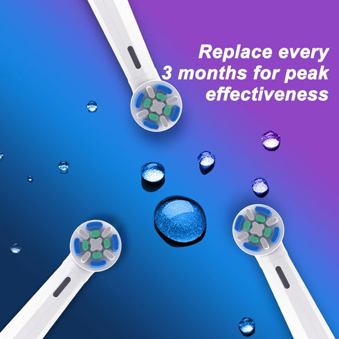 Replacement Toothbrush Heads Compatible with Oral-B iO Replacement Head,for IO Series 10/6/7/9/5/4 Electric Toothbrush,Black&White Brush Heads,10 ...