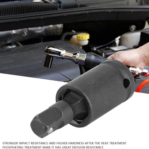 ViaGasaFamido Male Universal Joint Socket 360 ° Swivel Adapter Drive Steel Pneumatic Pneumatic Wrench Universal Joint(1/4)...