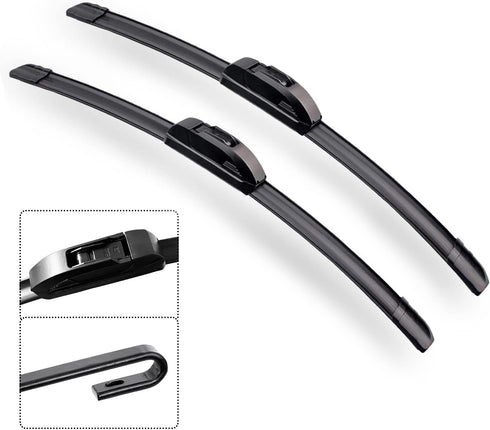 21"+19" Premium Windshield Wiper Blades All-Season Durable Stable and Quiet Silicone Wiper Blade Fit for Volkswagen Golf 1993-2006,Honda civic 200...