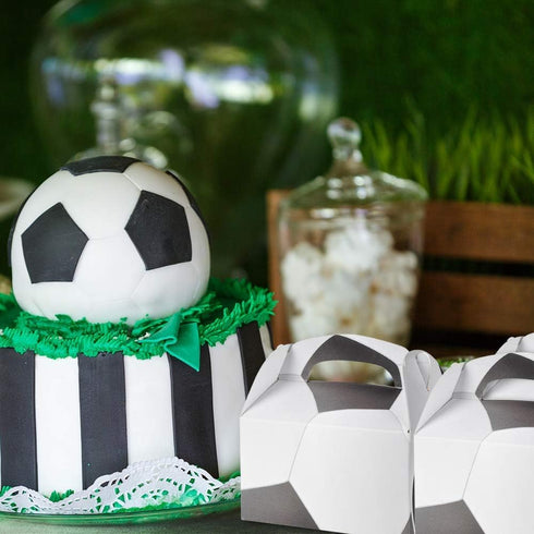 ArtCreativity Soccer Treat Boxes, Pack of 12 Soccer Goodie Bags, Sports Themed Birthday Party Favors, Team Gifts Snack Bag, Cardboard Gift Box Tre...