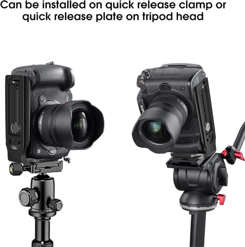 DSLR Camera L Bracket Vertical Horizontal Switching Tripod Quick Release Plate Compatible with Canon Nikon Sony DJI Osmo Ronin Zhiyun Stabilizer T...