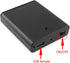 DGZZI 4xAA Battery Box 4 Slots AA Black Battery Storage Cases with Cover ON/Off Switch and USB Female Socket Battery Holder...