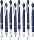 8 Pcs Blue Ink Ballpoint Pen with Stylus Tip 2 in 1 Stylus Ballpoint Pen Metal Pens Stylus Pen for Touch Screens School Office Coworkers (Navy Blu...
