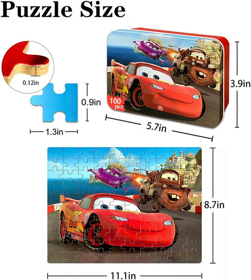 Generic NEILDEN Racing Car 100 Piece Puzzles Jigsaw Puzzle for Kids Ages 4-8 in a Portable Box for Children Learning Educational Puzzles...