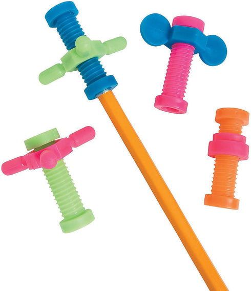 Fun Express Fidget Pencil Toppers for Kids - Bulk Set of 48 - Classroom Teacher Supplies...
