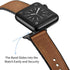 OUHENG Compatible with Apple Watch Band 42mm 41mm 40mm 38mm, Sweatproof Genuine Leather and Rubber Hybrid Band Strap for iWatch Series 10 9 8 7 6 ...