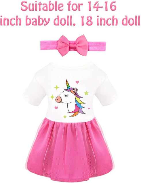 BNUZEIYI Baby Doll Accessories -Baby Doll Feeding and Caring Set with Diaper Bag Bottles for Girls Toys Gift, Stuff Doll Clothes fit 14-16 Inch Do...