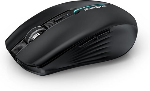 Bluetooth Wireless Mouse - (BT1/BT2+USB) Tri-Mode High Performance, Rechargeable, Quiet Click, Multi-Device Compatibility for Laptop, Computer, Ma...