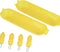 Chef Craft Select Plastic Corn Cob Dishes with Holders, 8.5 inch 2 dishes 4 corn cob holders, Yellow...