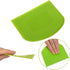Dough Scraper Bowl Scraper Bread Cream Cake Pizza Cutter Bench Scraper- Flexible Plastic Multi-Function Kitchen tools, 2 Piece White-Green...