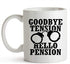 YouNique Designs Goodbye Tension Hello Pension - 11 Oz Portable Coffee Mug, Police Officer Retirement Gift for Men Women, Correctional Officer Cup...