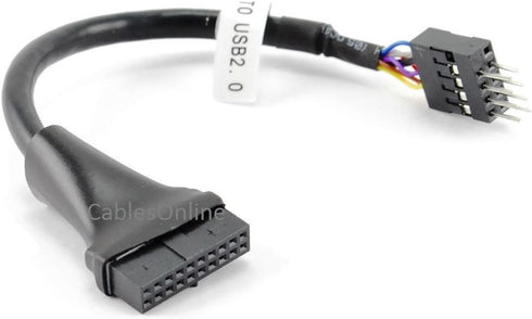 CablesOnline 4" USB 3.0 20-Pin Motherboard Header Female to USB 2.0 8-Pin Male Adapter (USB3-AD24)...