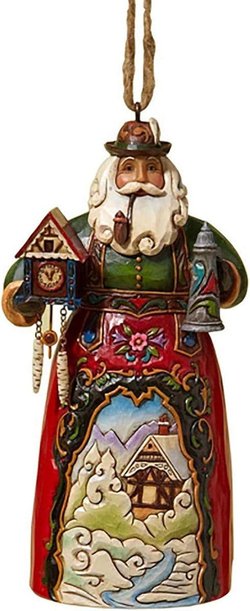 Jim Shore Heartwood Creek German Santa Stone Resin Hanging Ornament, 4.75”...