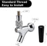 FERRODAY Stainless Steel Core Draft Beer Faucet Polished Brass Beer Faucet for Keg Tap Tower Beer Shank & Kegerator Beer Faucet Classic Beer Dispe...