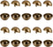 UNICRAFTALE 20Pcs 23mm Diameter Half Round Shank Blazer Buttons Metal Half Ball Dome Buttons Antique Bronze Sewing Buttons Alloy Shank Buttons for...