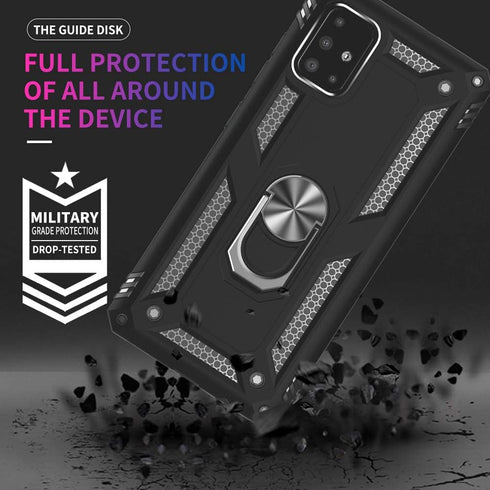 Samsung A71 5G Case, A71 5G Phone Case with Screen Protector, Military Grade Protective Cases with Ring for Samsung Galaxy A71 5G (Black)...