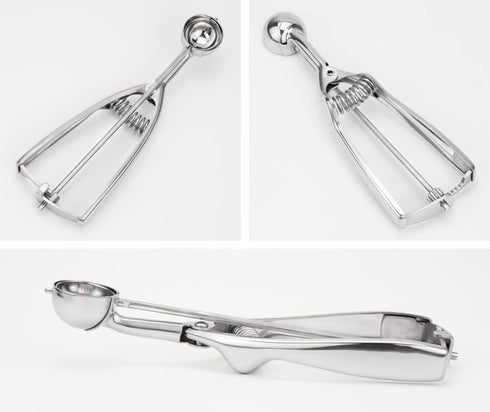 18/8 Stainless Steel Small Ice Cream Scoop Disher Melon Baller 0.6 Tablespoon...