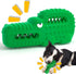Dog Toys, Squeaky Indestructible Dog Chew Toys for Aggressive Chewers, Tough Alligator Rubber Teething Chew Dog Toys for Large Medium Small Dog (G...