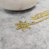 Elven or Faerie Seven Pointed Star Septagram Pendant Necklace Rose Gold Silver Tone...