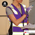 Vest for Women with Pockets, Mesh Reflective Vest High Visibility, ANSI Class 2 Made with 3M Reflective Tape, Purple XL...