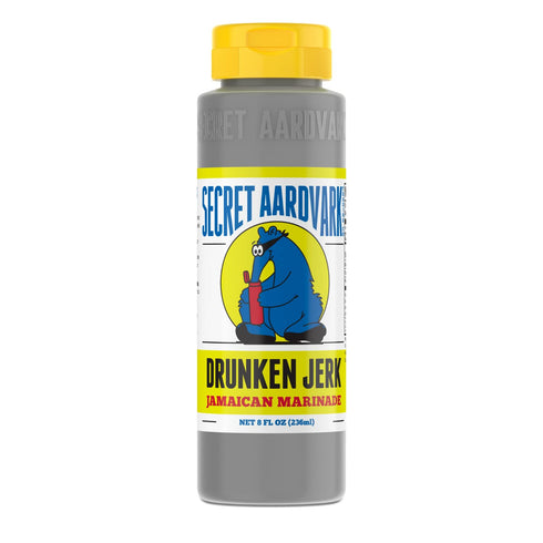 Secret Aardvark Drunken Jerk Hot Sauce - Jamaican Jerk Sauce and Marinade, Made with Jamaican Jerk Seasoning, Soy Sauce, & Habanero Peppers, Non-G...