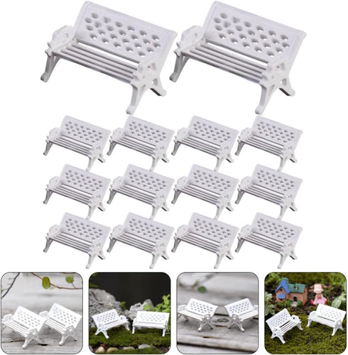 NUOBESTY Household Gadgets Home Decor Home Decor 15Pcs Mini House Bench Model Miniature Bench Doll Furniture Model Decor Decoraciones Para Salas D...