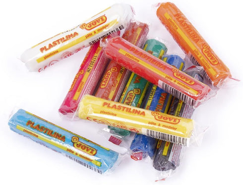 Jovi Plastilina Reusable and Non-Drying Modeling Clay; .5 oz. Rolls, Set of 10 Colors, perfect for Arts and Crafts Projects...