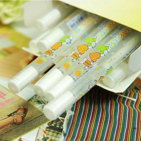 1Pc 0.8mm White Ink Photo Album Gel Pen School Stationery Office Writing Supply GiftFine point, Gel Ink Pens Durable and Smoth to Write...