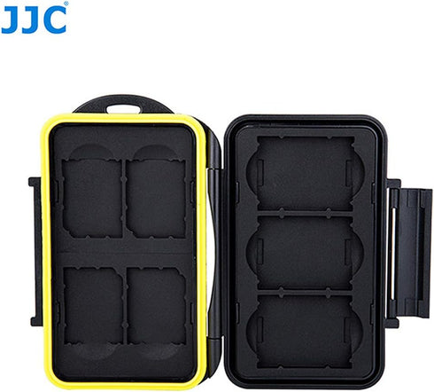 JJC MC-XQDSD7 Ruggard SD Card Case, Shockproof XQD Case, Water-Resistant XQD Case Case, Rubber Sealed Ergonomic Locking Easy Carrying Memory Card ...